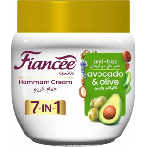 FIANCEE 7 IN 1 AVOCADO & OLIVE ANTI-FRIZZ HAMMAM CREAM HAIR MASK 450 ML